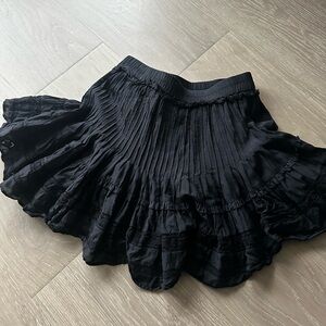 Elegant Black Pleated Skirt